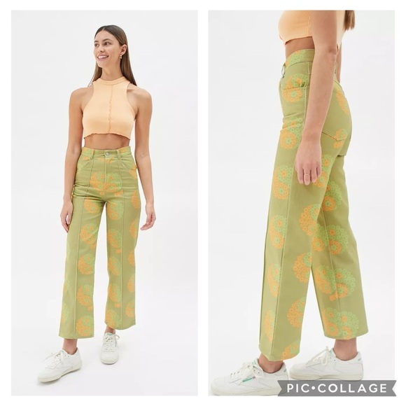 Lisa Says Gah Urban Outfitter Exclusive Printed High Rise Wide Leg Robyn Jean 25 - Picture 2 of 12